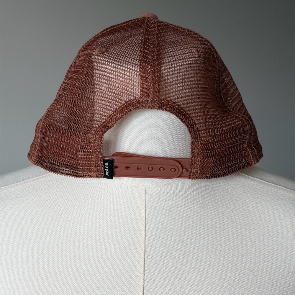 Prana Unisex Roots Studio Trucker Brown and Blue Mash Back Mountain Graphic Cap - Picture 5 of 11